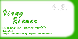 virag riemer business card